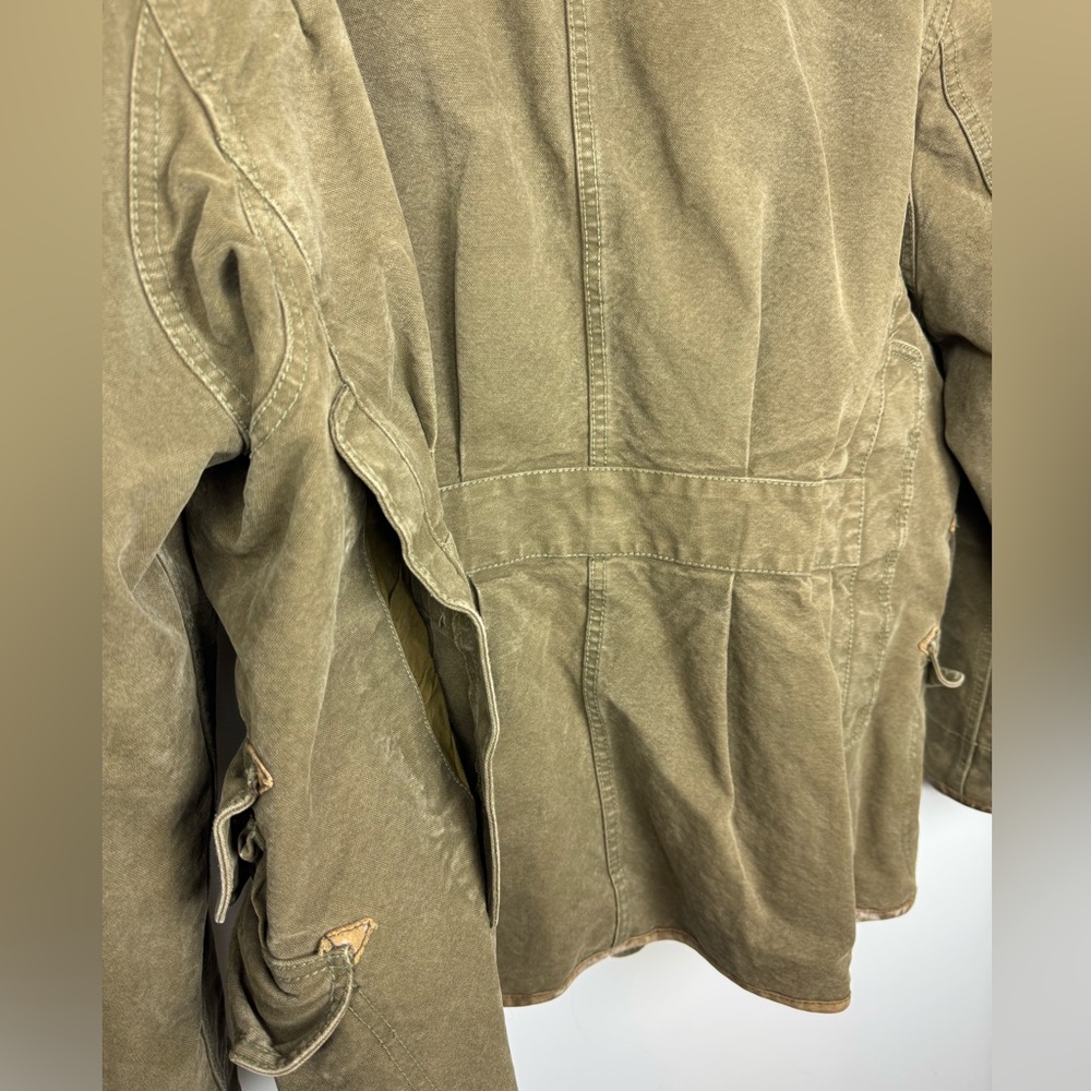 POLO Ralph Lauren Olive Canvas Hunting Shooting Jacket with Removable Lining XL - Picture 15 of 16